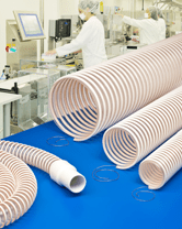 Static dissipative clean room hose