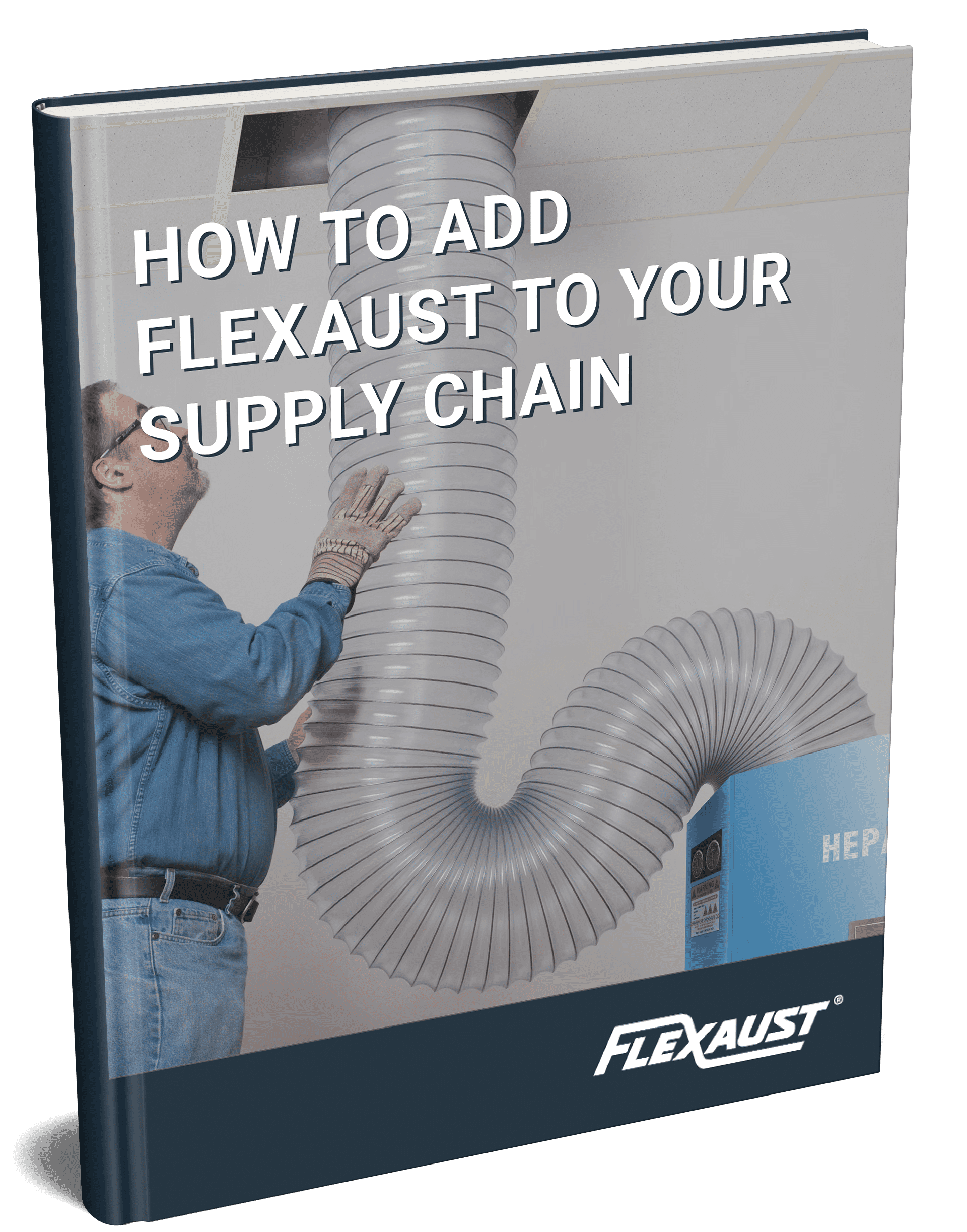 Portada del libro electrónico Cómo agregar Flexaust a su cadena de suministro